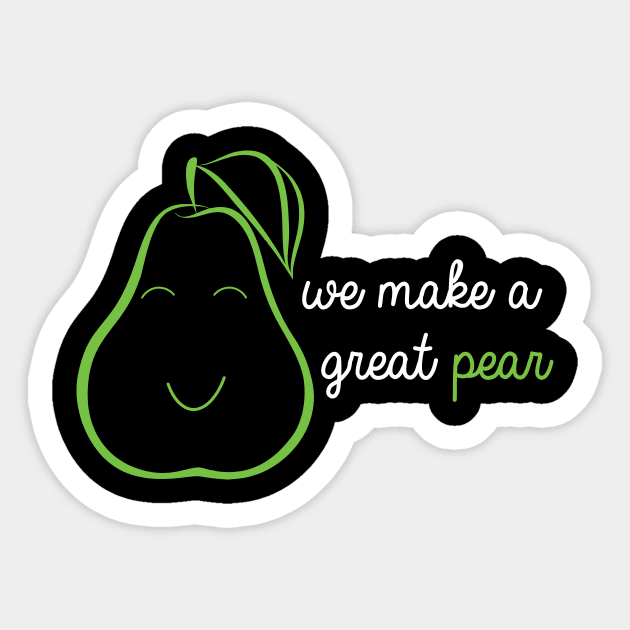 Great pear Sticker by b34poison